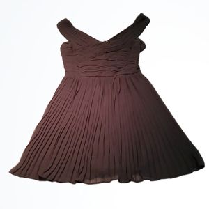 BB Dakota Black Above Knee Wide Off Shoulder Crinkle Dress Size 8 Bust 35 Inches